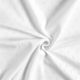 Jersey de punto fino con patrón de agujeros – blanco, 