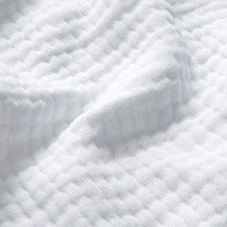 GOTS Muselina de algodón de tres capas – blanco,  image number 3