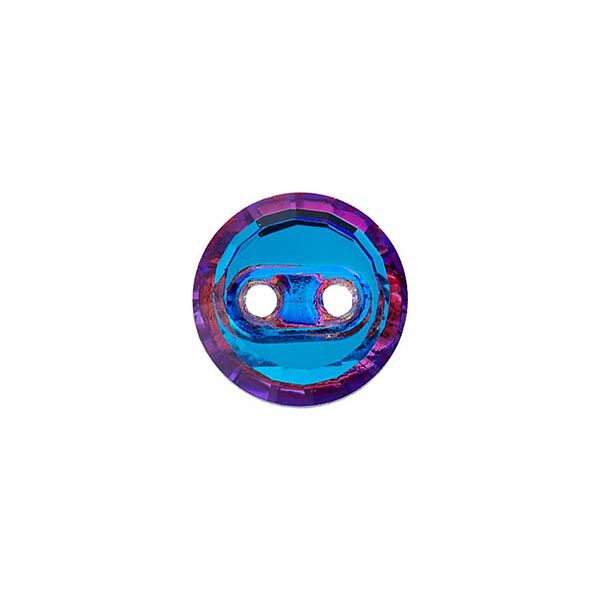 Botón de poliéster de 2 agujeros [ 10 mm ] – azul baby/lila,  image number 1