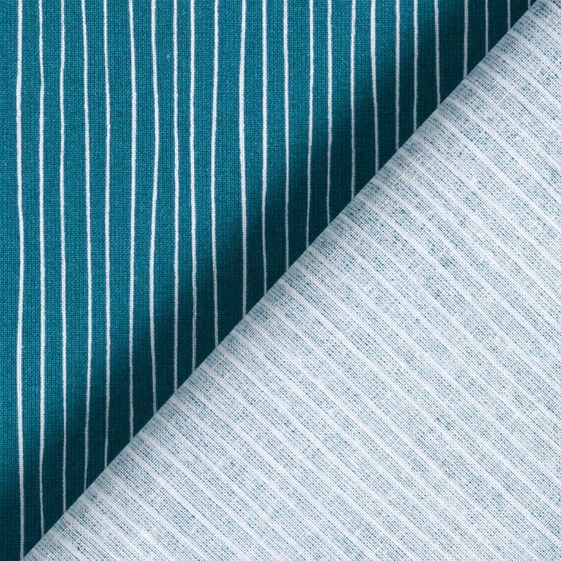 Tela de algodón Cretona Líneas delicadas – azul/blanco,  image number 4