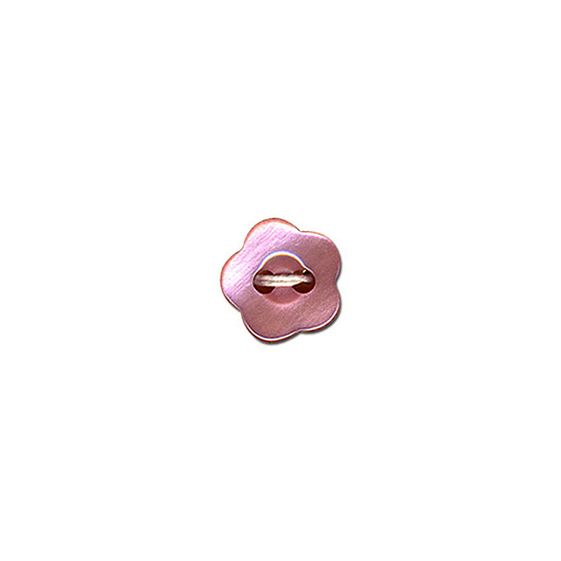 Botón de 2 agujeros Flores  – rosa,  image number 1