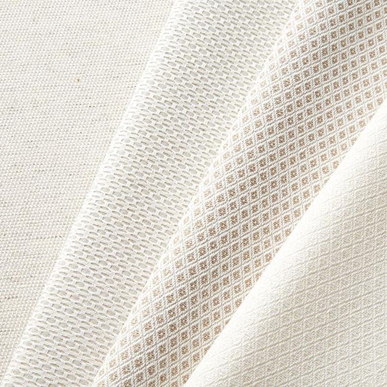 Tela decorativa Jacquard Rombos pequeños – blanco lana,  image number 4