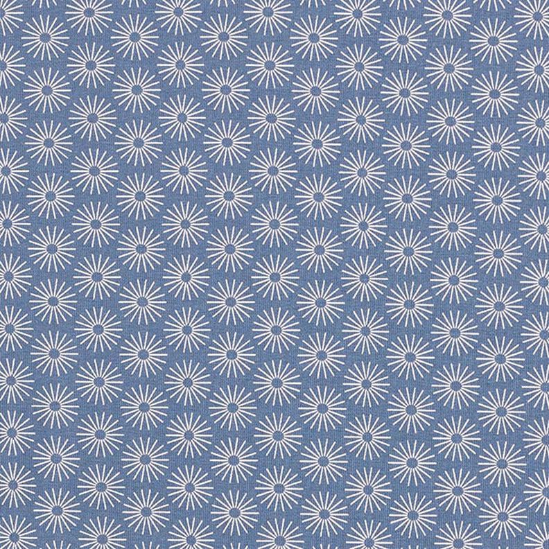 Tela de jersey de algodón brillan las flores – azul vaquero,  image number 1