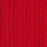Tela de jersey jacquard Cloqué Punto trenzado – rojo,  thumbnail number 1