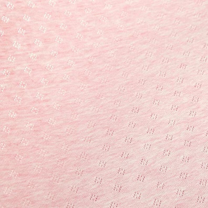 Jersey de punto fino con patrón de agujeros Melange – rosa oscuro,  image number 3