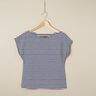 Tela de jersey de algodón Rayas delgadas – azul marino/blanco,  thumbnail number 6