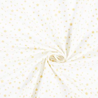 Tela de algodón Cretona Estrellas brillantes pequeñas – dorado, 
