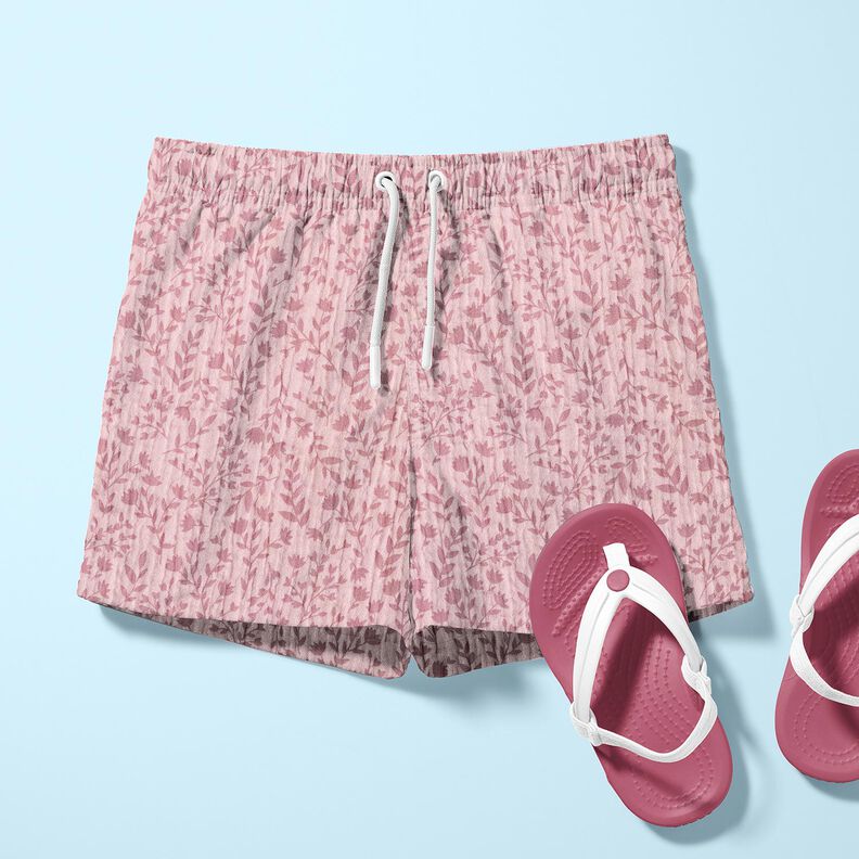 Muselina/doble arruga Zarcillos de flores bicolores – rosa viejo claro,  image number 6