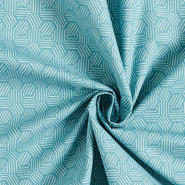Tela de algodón Cretona panal gráfico – verde menta,  image number 3