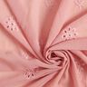 Gasa con bordado inglés de flores – rosa viejo claro,  thumbnail number 3