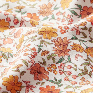 Tela de jersey de algodón Flores silvestres – naranja, 