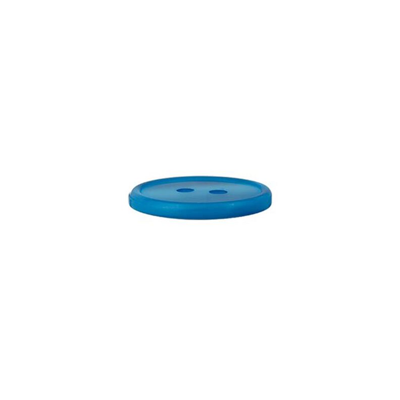 Botón de poliéster 2 agujeros  – azul agua,  image number 2