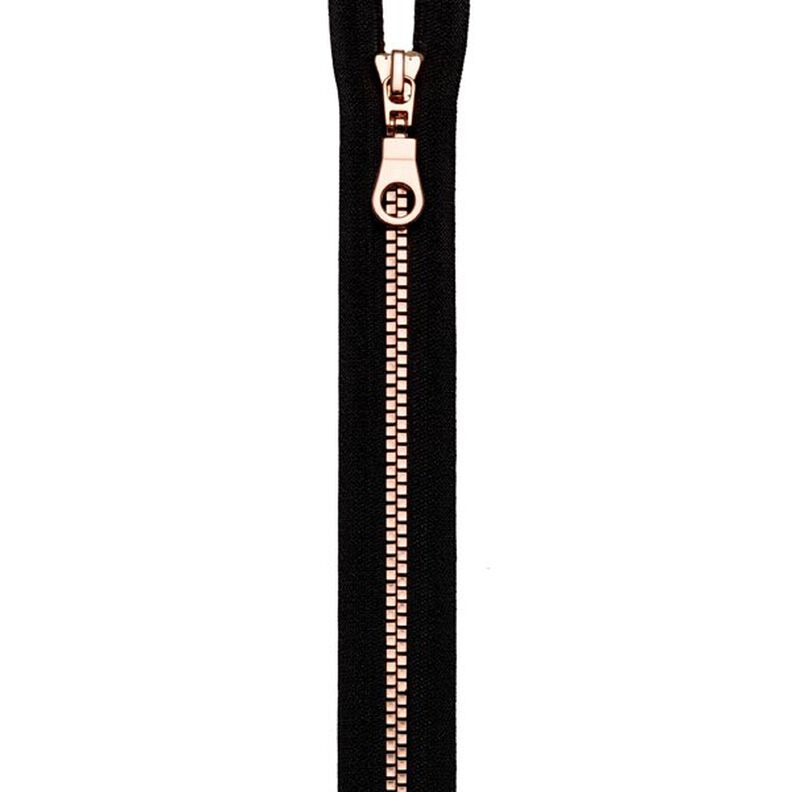 Cremallera S14, divisible  | Prym – negro/rosa dorado,  image number 1