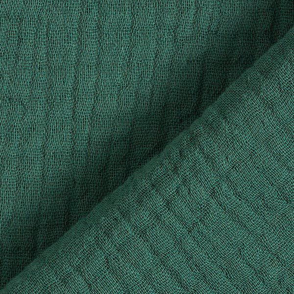 GOTS Muselina de algodón de tres capas – verde oscuro,  image number 5