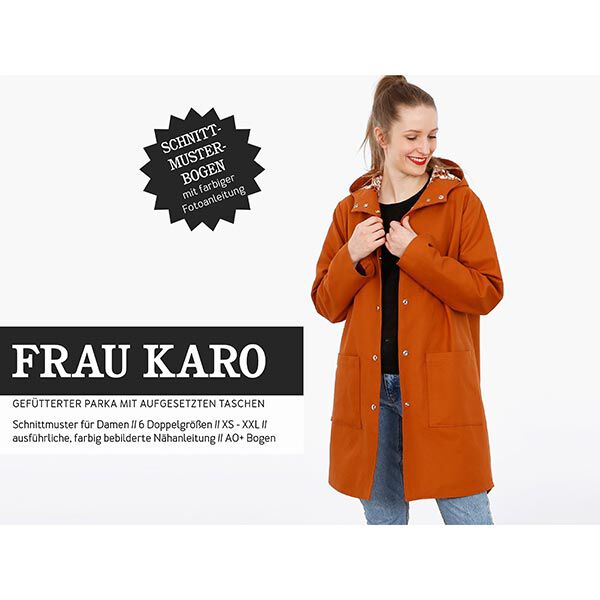 FRAU KARO - Parka forrada con capucha y bolsillos aplicados, Studio Schnittreif  | XS -  XXL,  image number 1