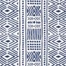 Tela decorativa Lona Étnico – azul marino/blanco,  thumbnail number 1