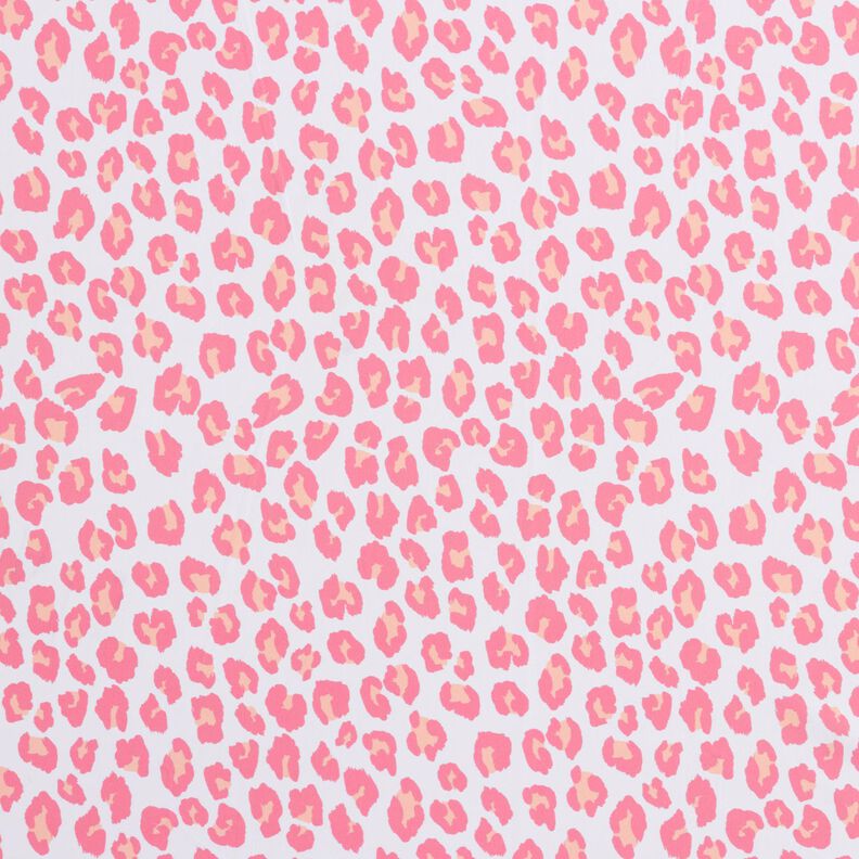 Tejido de bañador con estampado leopardo – blanco/rosa,  image number 1