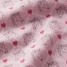 Tela de algodón Cretona Caballos y corazones rosa – rosa,  thumbnail number 2