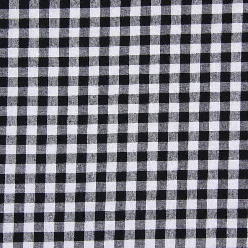 Tela de algodón Cuadros vichy 1 cm – negro/blanco,  image number 1