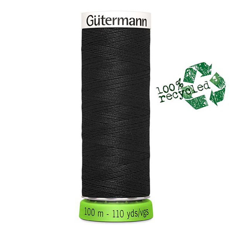 Hilo todoterreno rPET [000] | 100 m  | Gütermann – negro,  image number 1