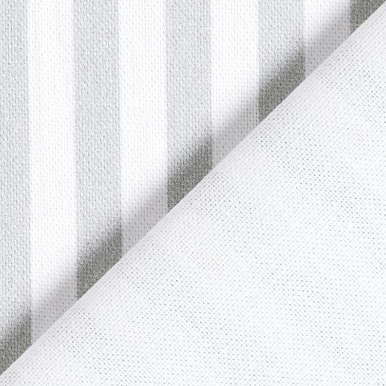 Tela decorativa Panama media Rayas verticales – gris claro/blanco,  image number 4
