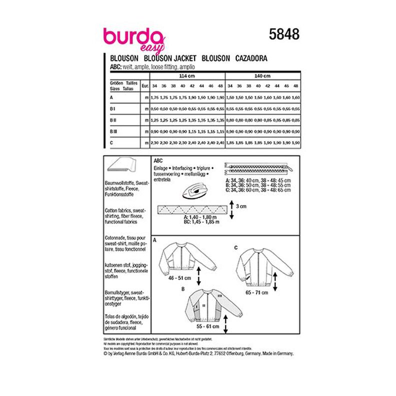 Blouson | Burda 5848 | 34-48,  image number 12