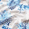 Tela de algodón Cretona Corales grandes – blanco/azul,  thumbnail number 2