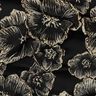Jacquard Flores con efecto 3D – negro/almendra,  thumbnail number 2