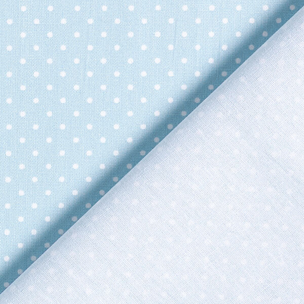 Popelina de algodón puntos pequeños – azul claro/blanco,  image number 4