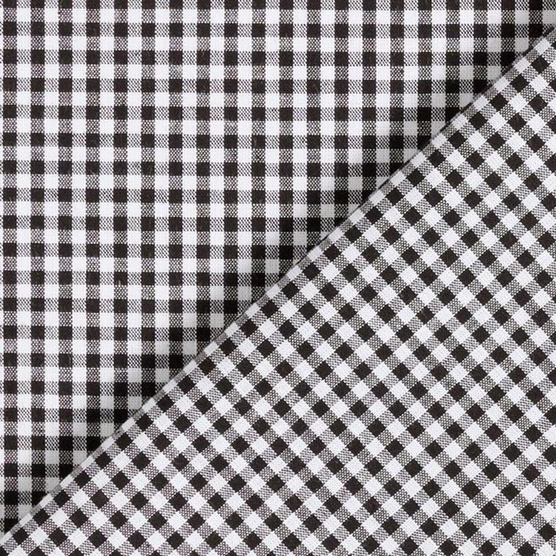 Popelina de algodón Tela Vichy a cuadros, hilo teñido – negro/blanco,  image number 6