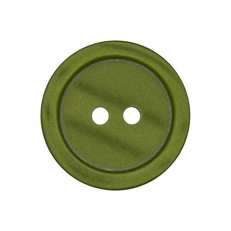 Botón de plástico de 2 agujeros Basic - oliva,  image number 1