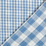 Muselina/doble arruga Patrón de cuadros grandes y pequeños Tela de doble cara – blanco lana/azul,  thumbnail number 1