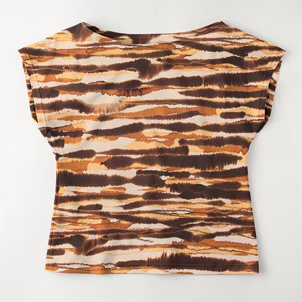 Jersey de viscosa con estampado tie dye – anémona/marrón,  image number 5