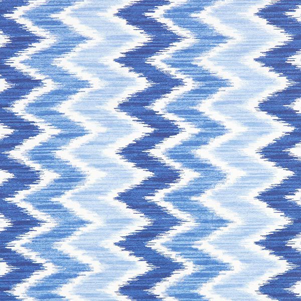 Algodón revestido Estampado Ikat – azul/blanco,  image number 1