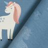 Tela de jersey de algodón Dulces unicornios brillantes – azul gris,  thumbnail number 5