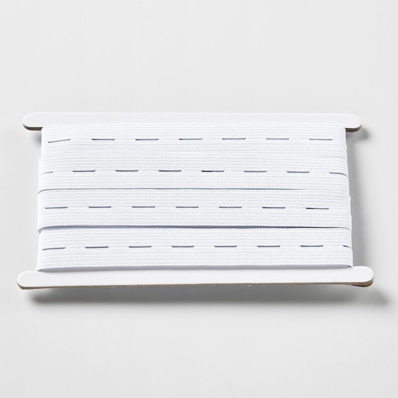 Elástico con ojales [3 m | 20 mm] – blanco,  image number 1