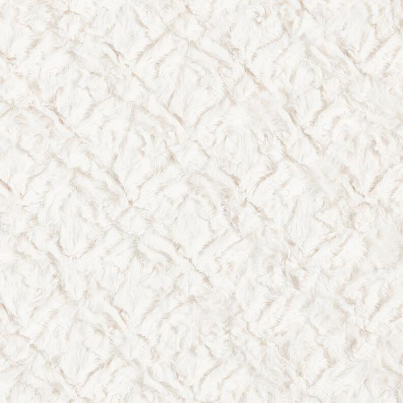 Piel sintética con estampado de diamantes – blanco lana,  image number 1