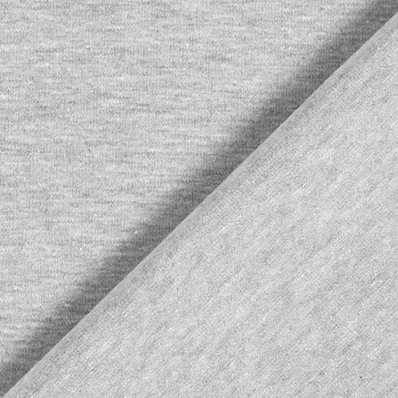 Tela de jersey de algodón Uni Melange – gris claro,  image number 5