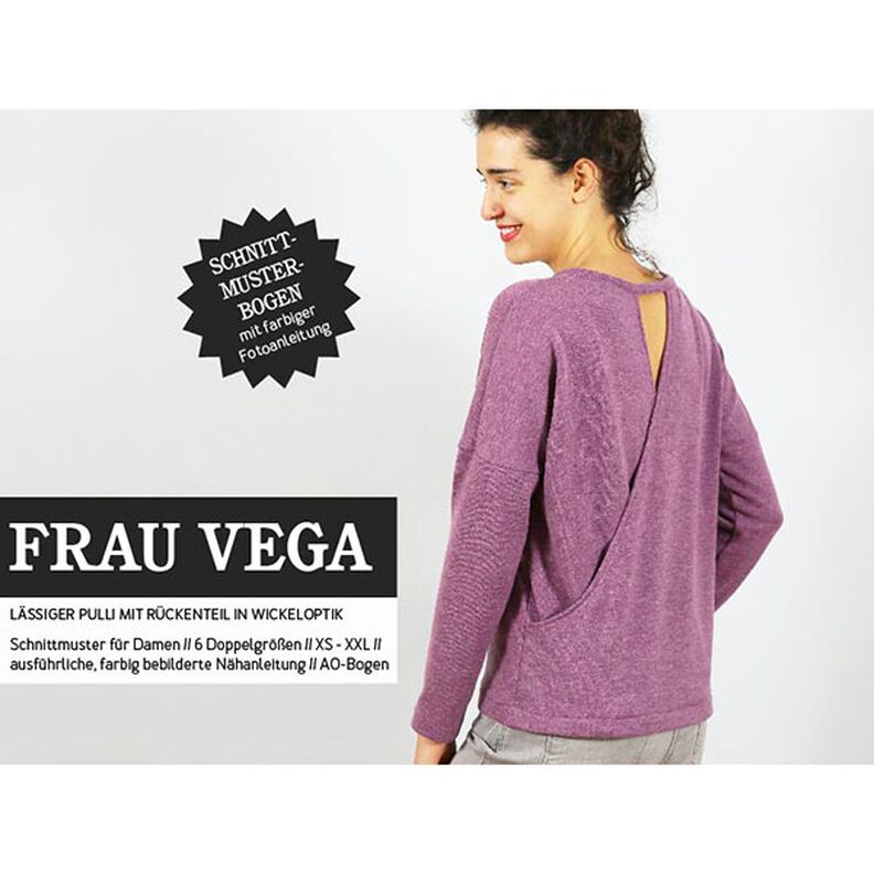 FRAU VEGA - Jersey informal con look cruzado en la espalda, Studio Schnittreif  | XS -  XXL,  image number 1