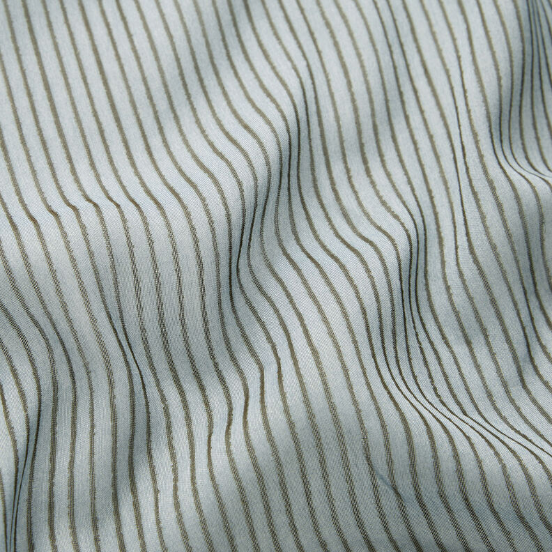 Gasa de seda con rayas estrechas – azul claro/gris oscuro,  image number 2