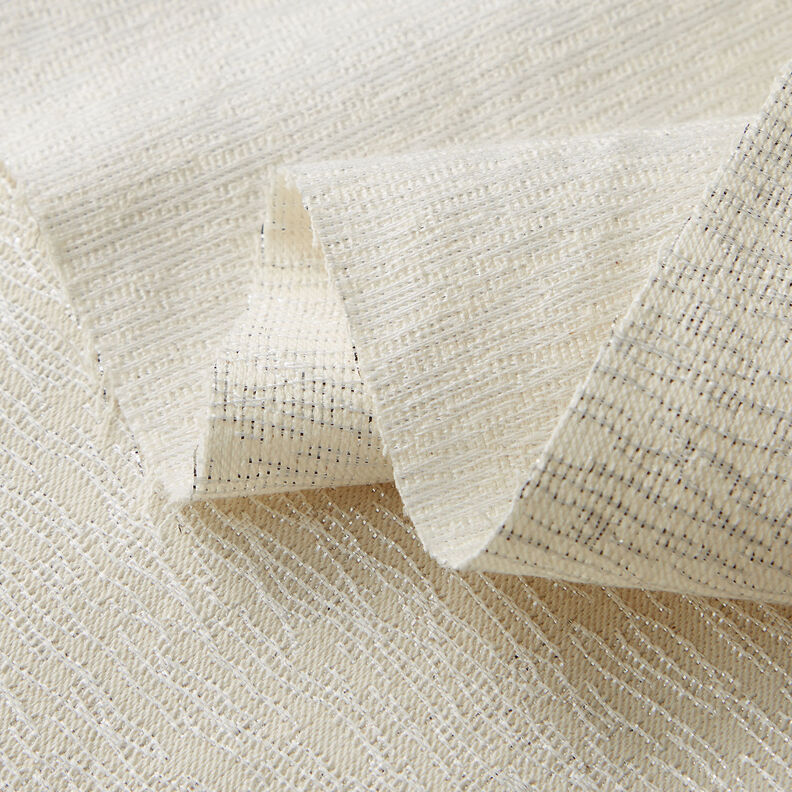 Ropa jacquard brillantes líneas serpentinas – blanco/plateado,  image number 3