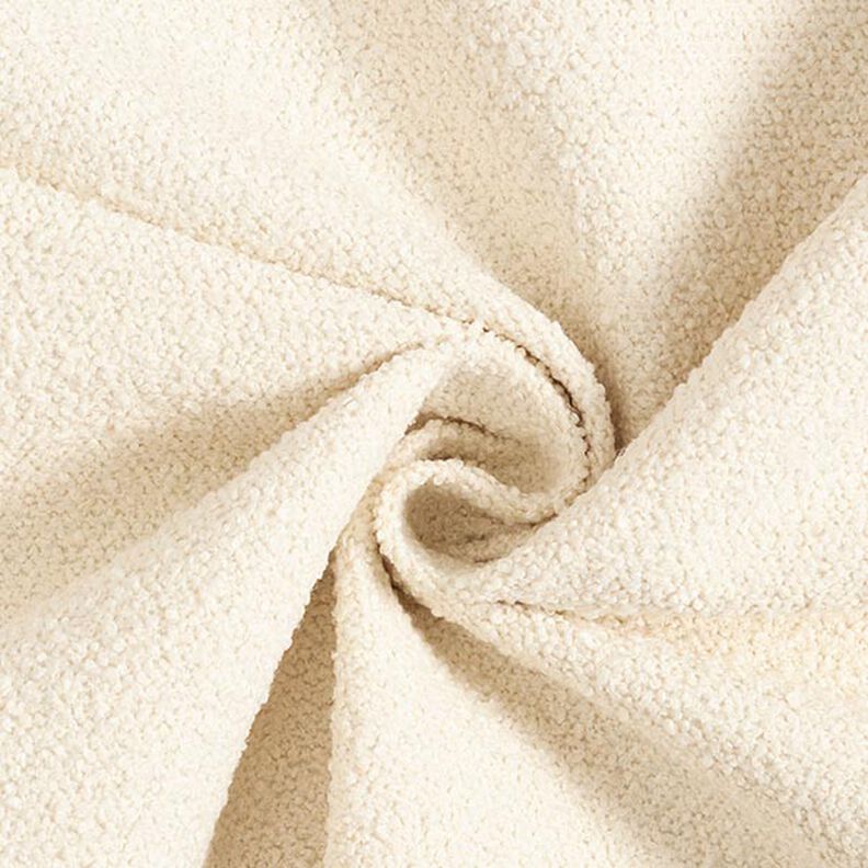 Tela de tapicería bouclé – blanco lana,  image number 1