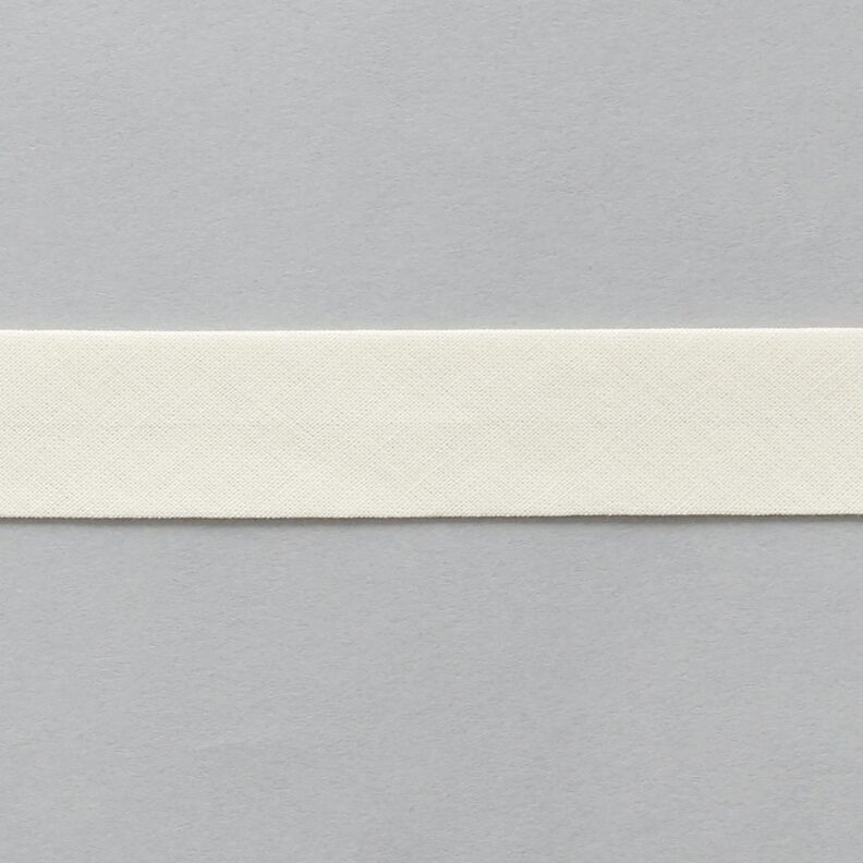 Cinta al biés Algodón orgánico [20 mm] – blanco lana,  image number 1