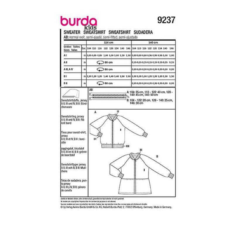 Suéter | Burda 9237 | 104-146,  image number 7