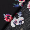 Tela de viscosa con flores pintadas – negro,  thumbnail number 4
