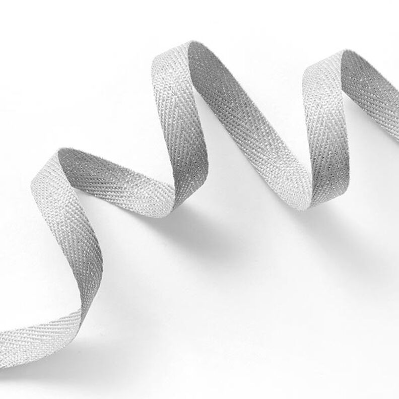 Cinta para tejer Metálico [9 mm] – plateado/plata metalizada,  image number 1