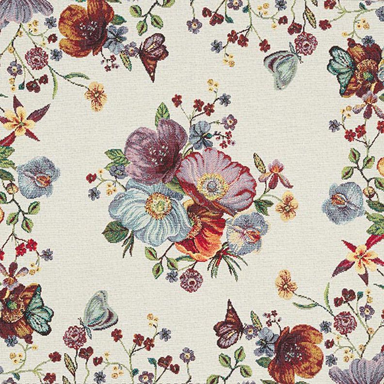 Tela decorativa de tapicería Flores – beige,  image number 1