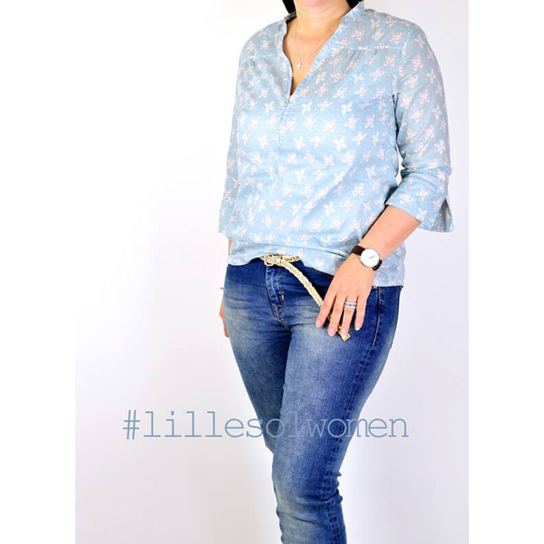 Camisa blusa de tela tejida, Lillesol & Pelle No. 6 | 34 - 50,  image number 2