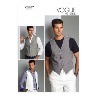 Chaleco de caballero, Vogue 8987 | 44 - 50, 