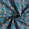 Popelina de algodón orgánico flores dulces – azul océano,  thumbnail number 3